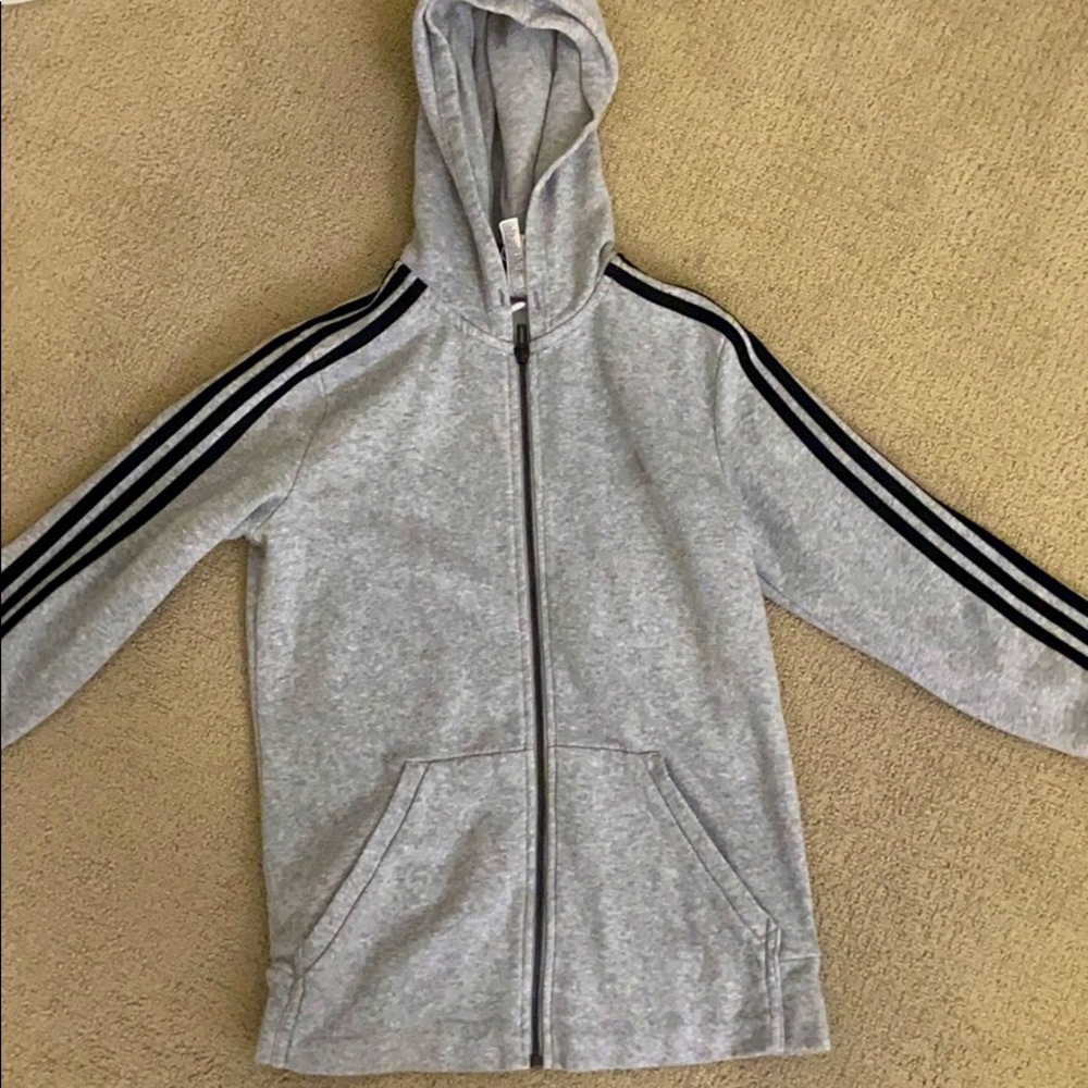 Grey adidas zip up